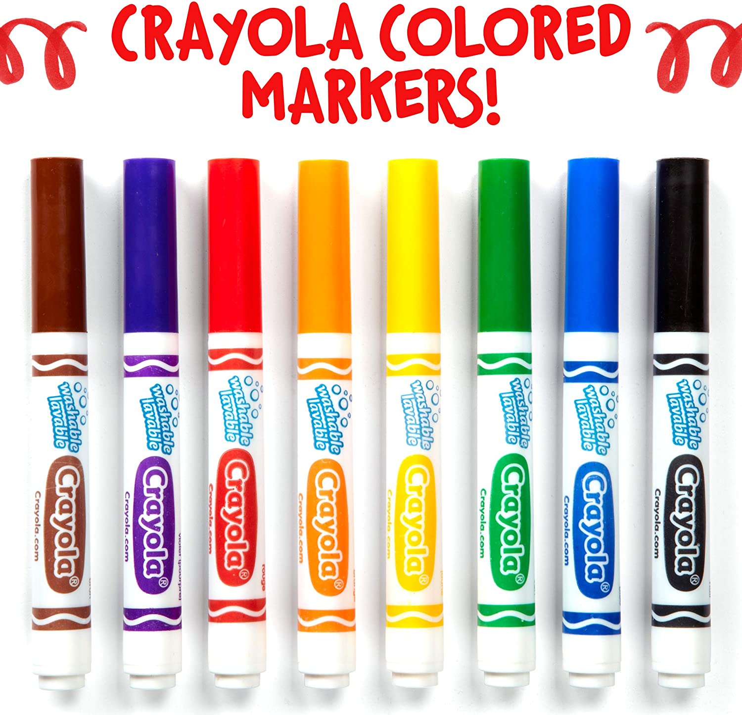 Crayola Ultra-Clean Washable Bulk Markers, Brown, Pack of 12 